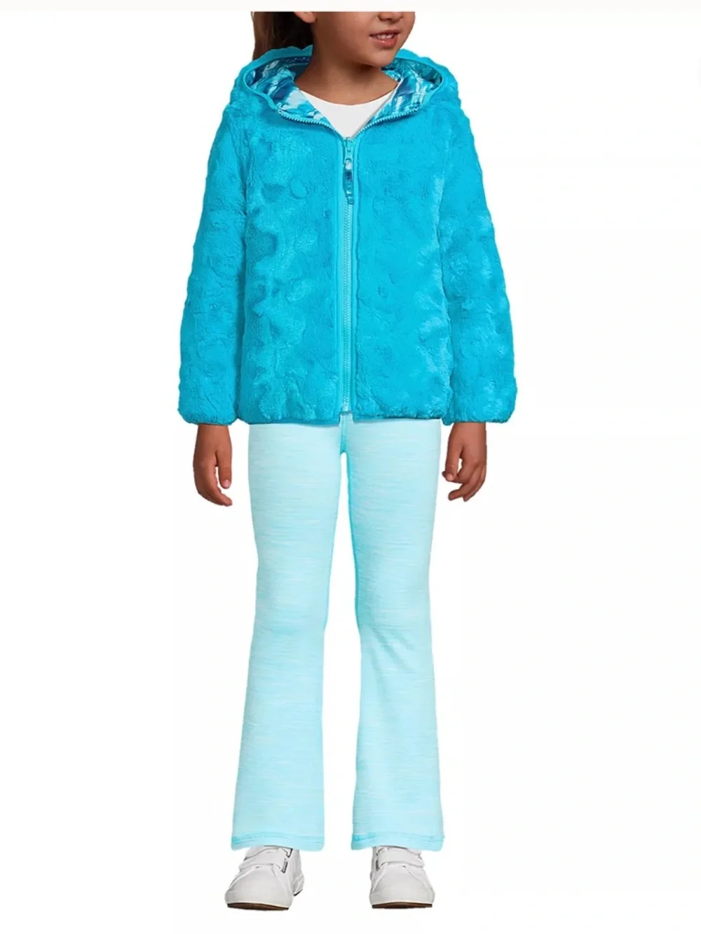 Lands’ End Kids Reversible Insulated Fleece Jacket - medium 8